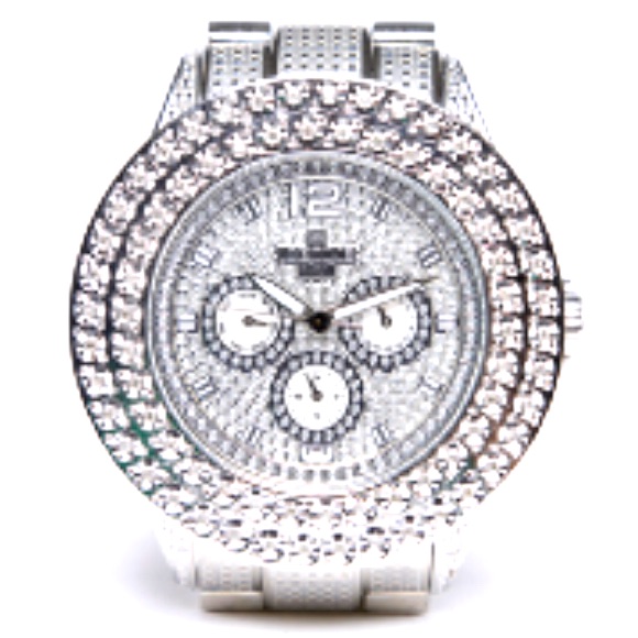 Real Diamond Mens Custom Made Watch Not Cz 12ct